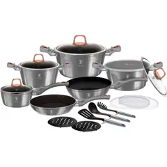 BERLINGER HAUS - BATERIA DE COCINA 18 PZS MOONLIGHT COLLECTION ANTIADHERENTE