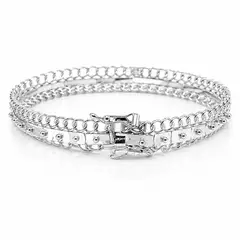 JOYAS MYTOKE - Pulsera Brazalete Grumet Chapa Bolita Plata 980 Larga