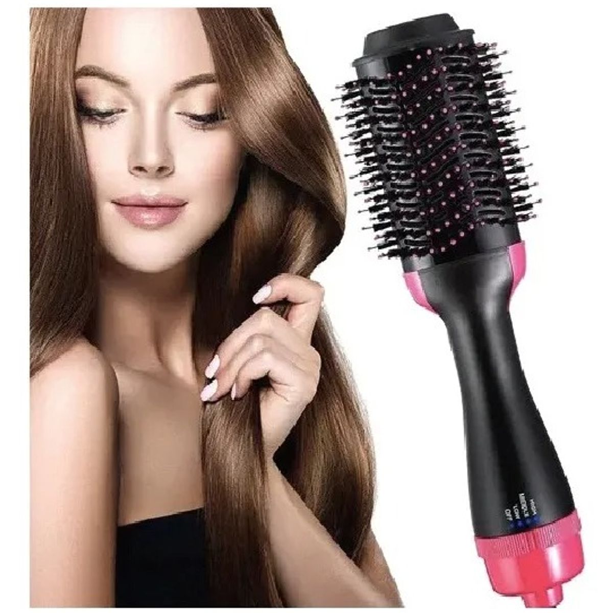 MOVI - CEPILLO ALISADOR ELÉCTRICO SECADOR ANTI FRIZZ 3 EN 1