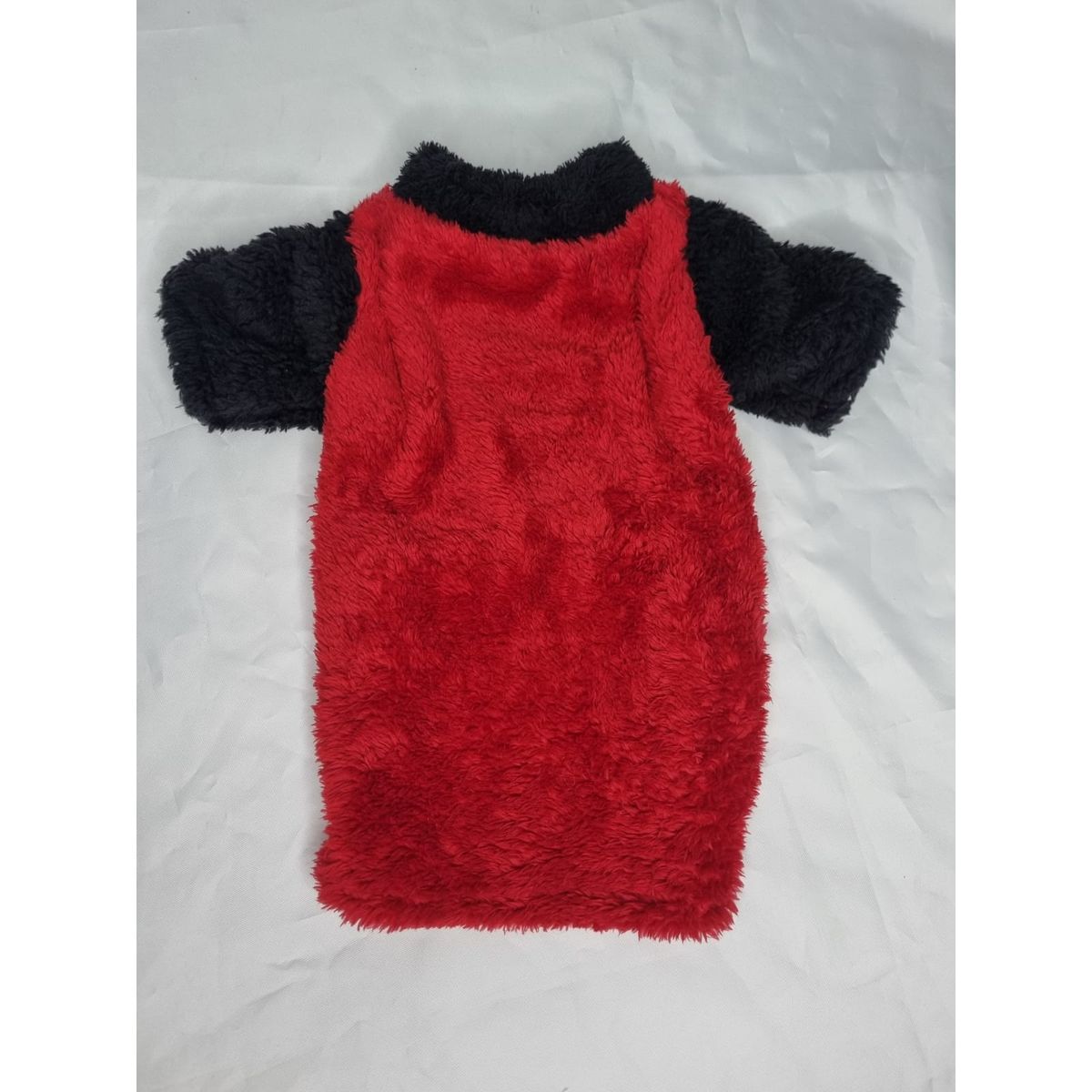 EL MUNDO DE EMMA - Polerón cordero mascota rojo con negro talla S corto