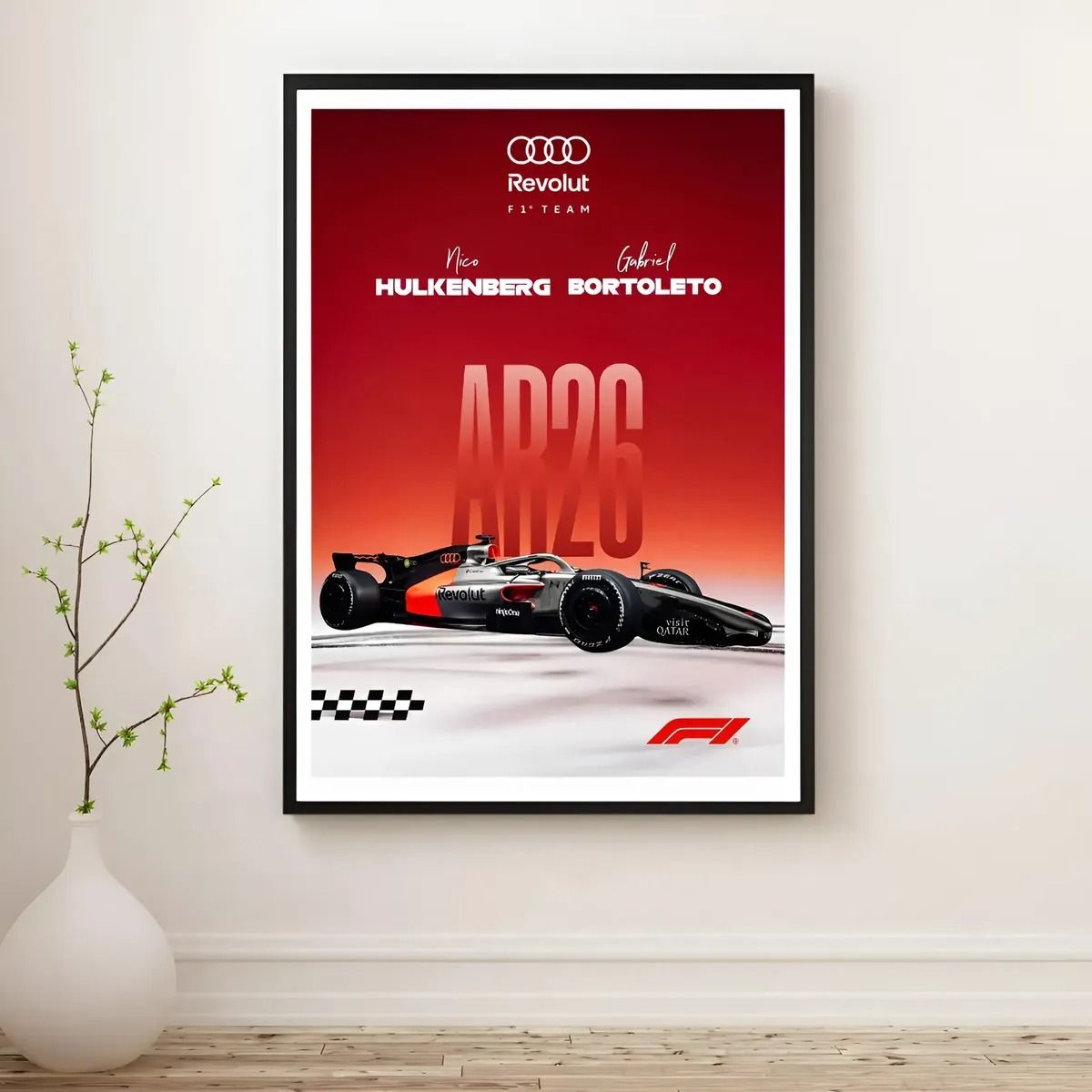 GENERICO - Cuadro Coche de Fórmula 1 Audi AR26 Pilotos