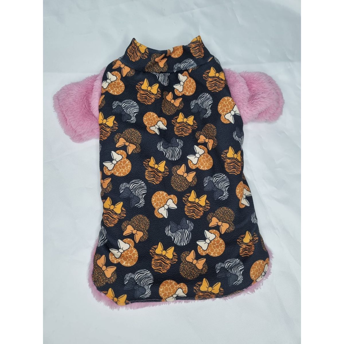 EL MUNDO DE EMMA - Polerón mascota cordero rosa con animal print talla S