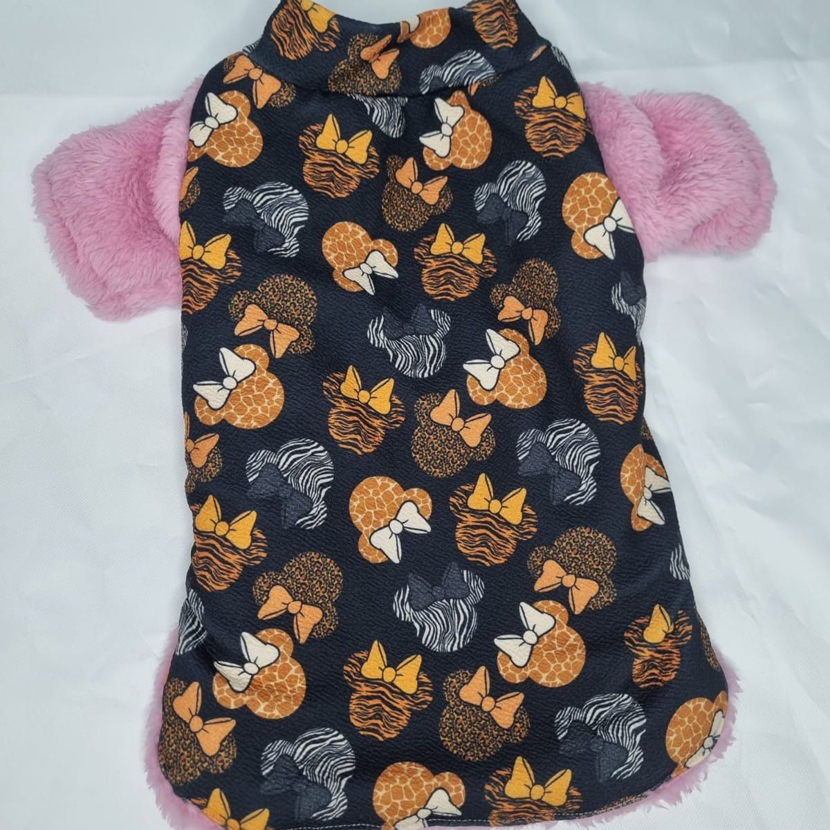 EL MUNDO DE EMMA - Polerón mascota cordero rosa con animal print talla M