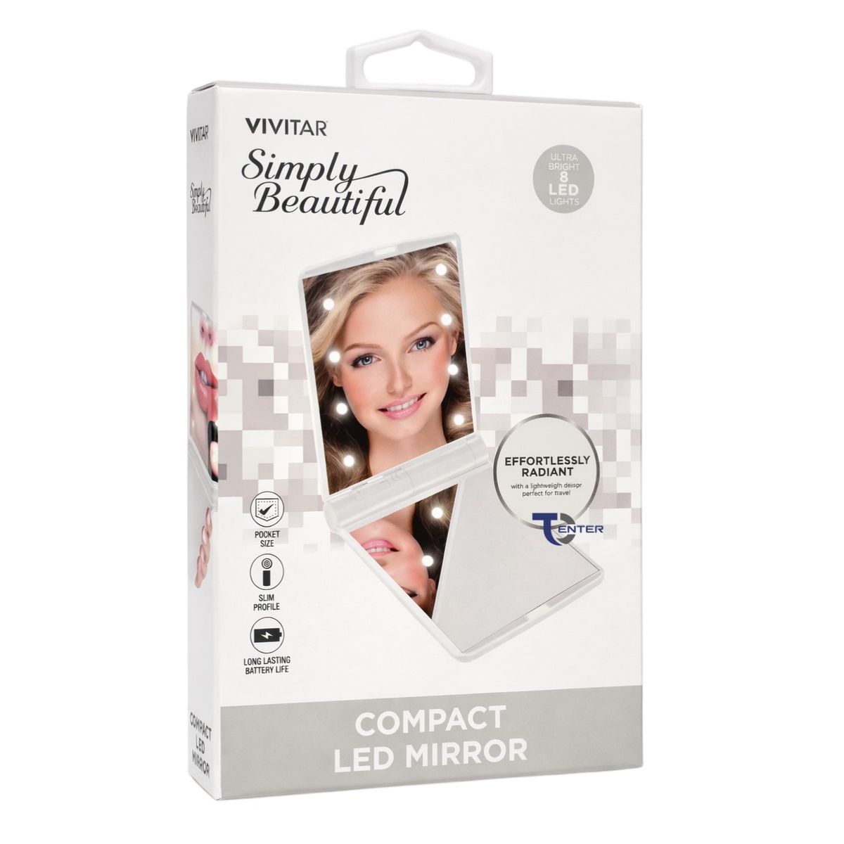 VIVITAR - Espejo Compacto Plegable Vivitar MR350 8 Led