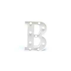 GENERICO - Letra con luz led B blanco