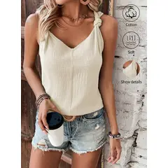 KIRAMA CLOTHING STORE - Top de Tirantes Albarique con Nudo y Escote en V