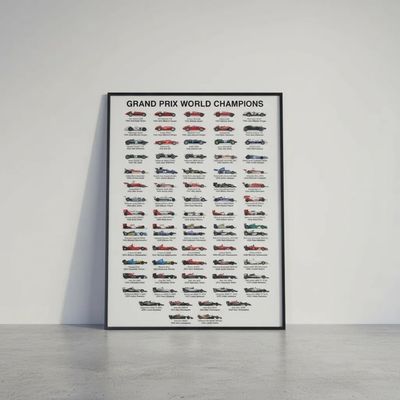 Imagen 2 del producto Cuadro Histórico F1 Campeones del Mundo de Fórmula 1 + Marco