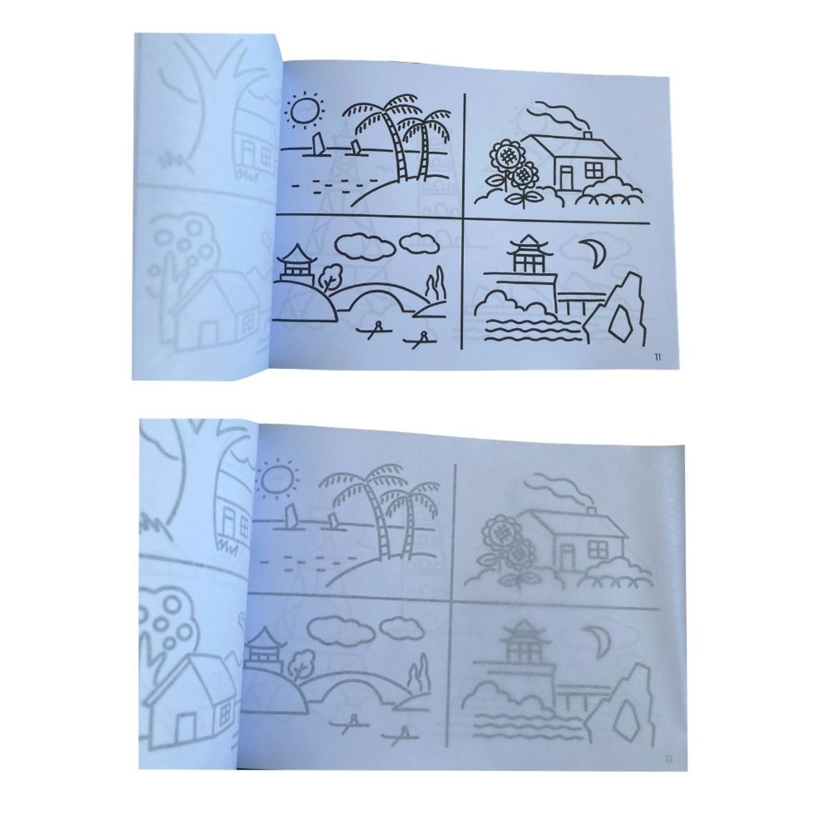 MOTARRO - Pack libros Calcar y colorear - Personas y Lugares + lápices Snoopy