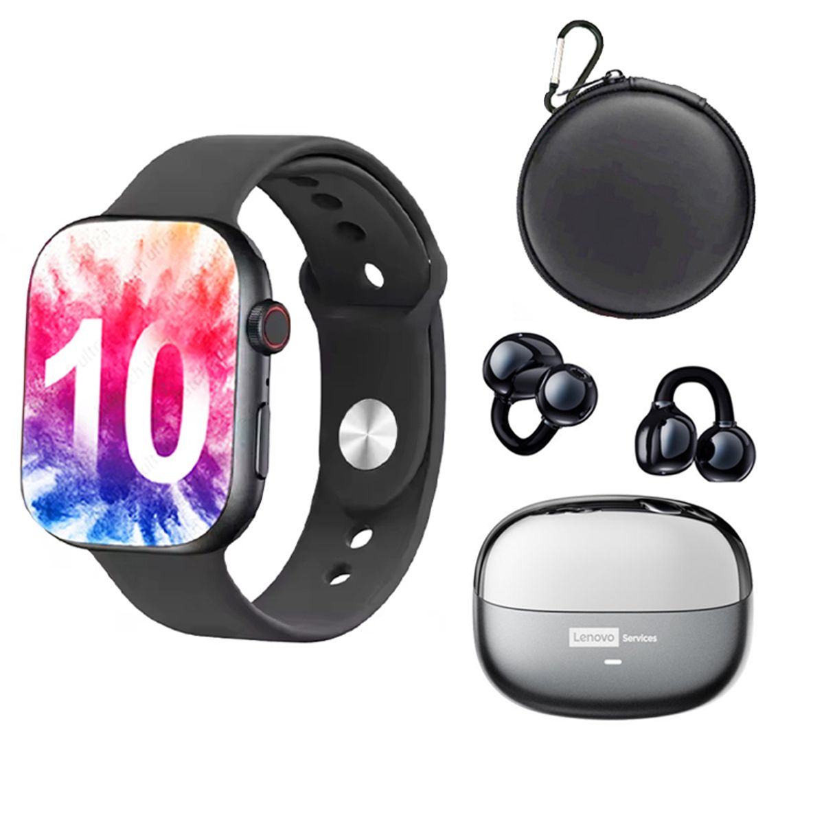 LENOVO - Audífonos Lenovo LE06 Bluetooth y S10 Reloj inteligente y Bag