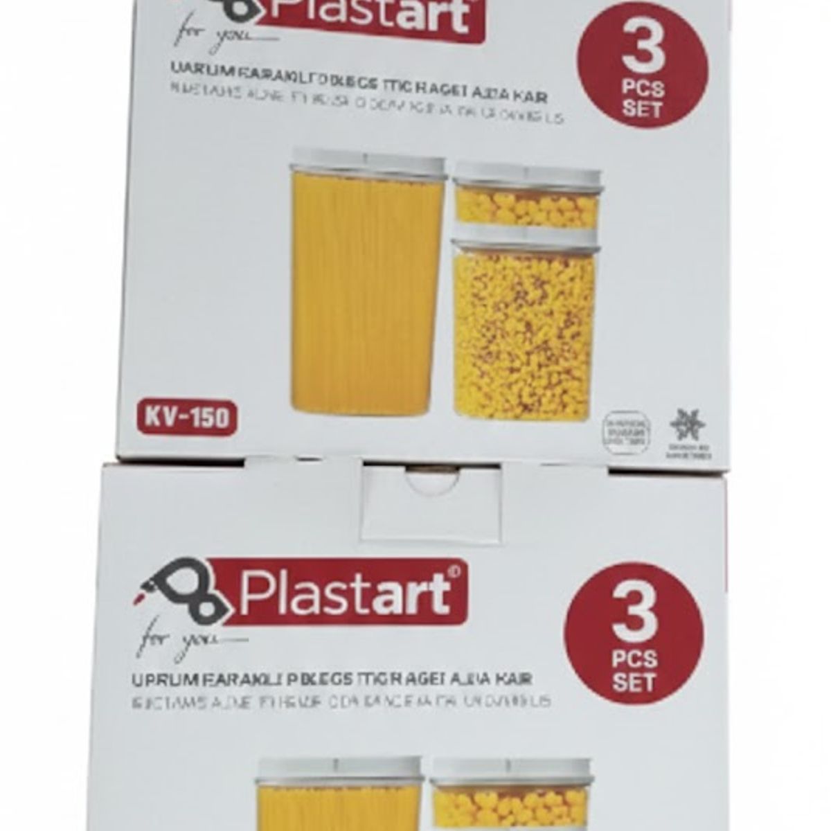 GENERICO - Set 4 Contenedores Herméticos De Almacenamiento Plástico Blanco