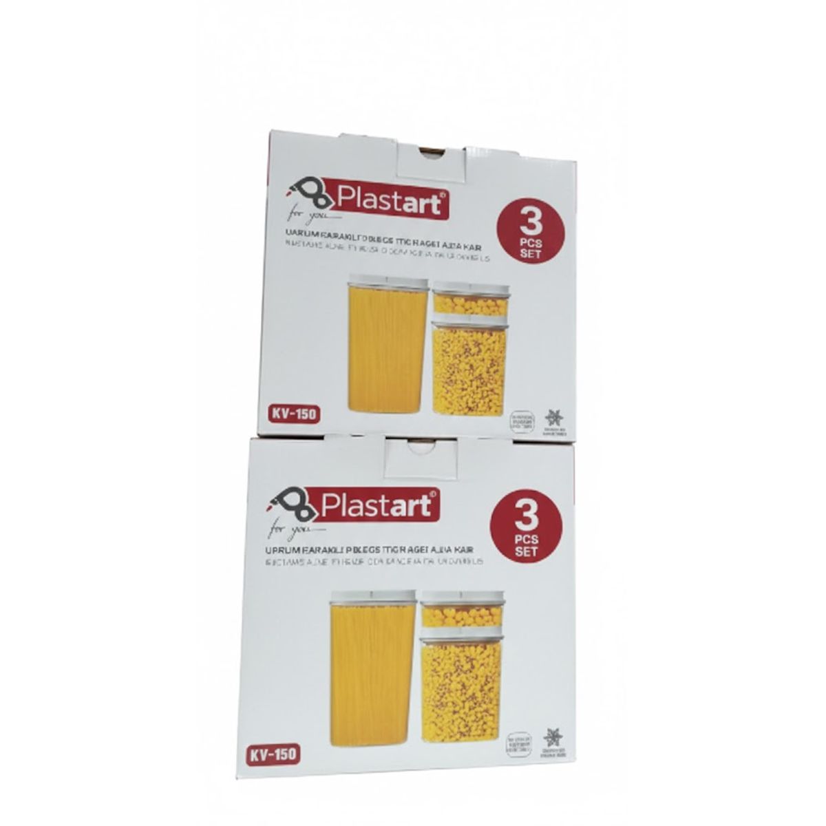 GENERICO - Set 4 Contenedores Herméticos De Almacenamiento Plástico Blanco