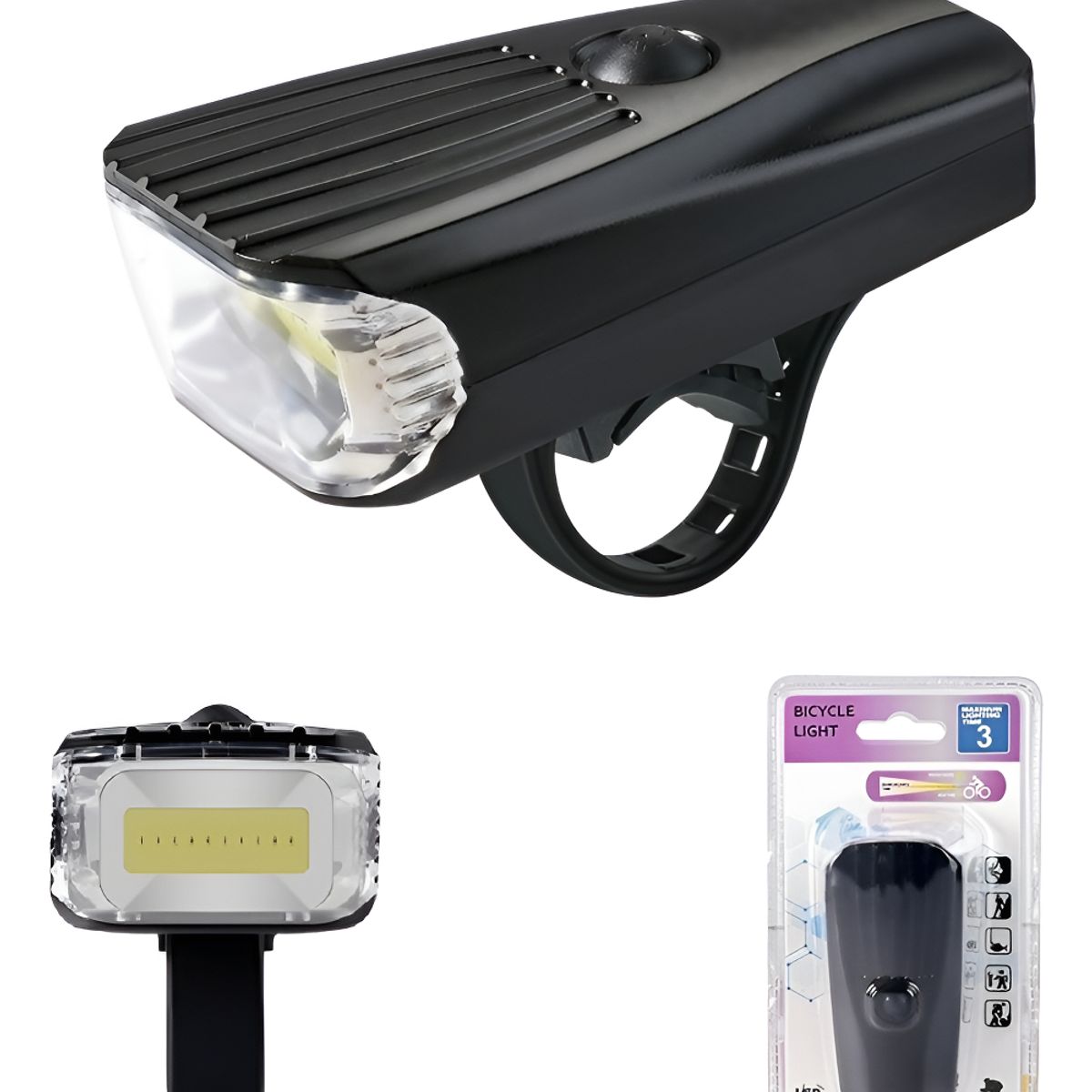 GENERICO - Luz Led Delantera Impermeable Para Bicicleta A Pilas 1000lm