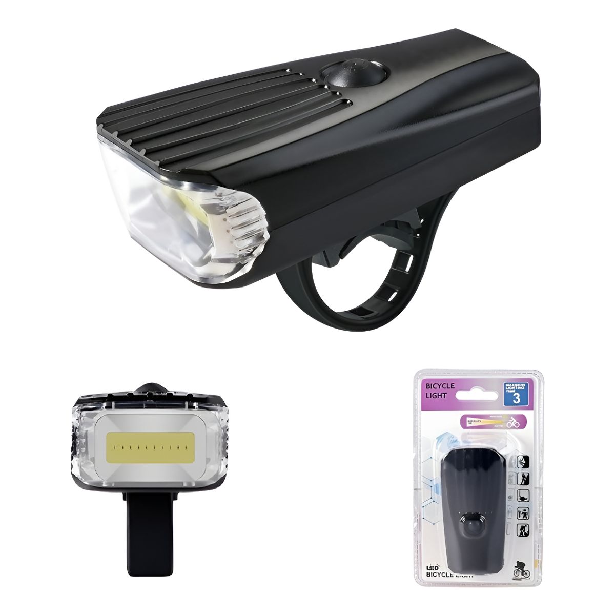 GENERICO - Luz Led Delantera Impermeable Para Bicicleta A Pilas 1000lm