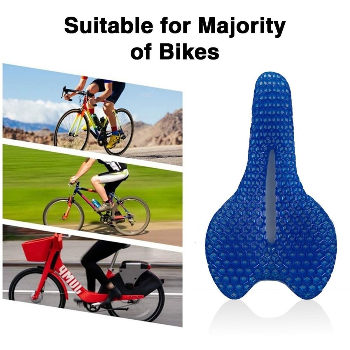 GENERICO - Funda Cubre Sillín Asiento Bicicleta Gel Acolchonado Sport