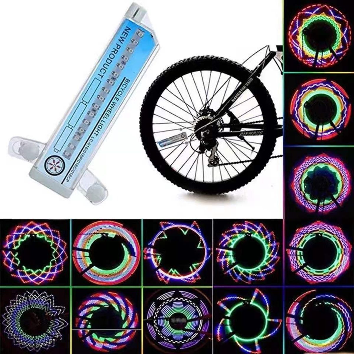 GENERICO - Lámpara Luces Led Para Rueda De Bicicleta Motocicleta Llanta