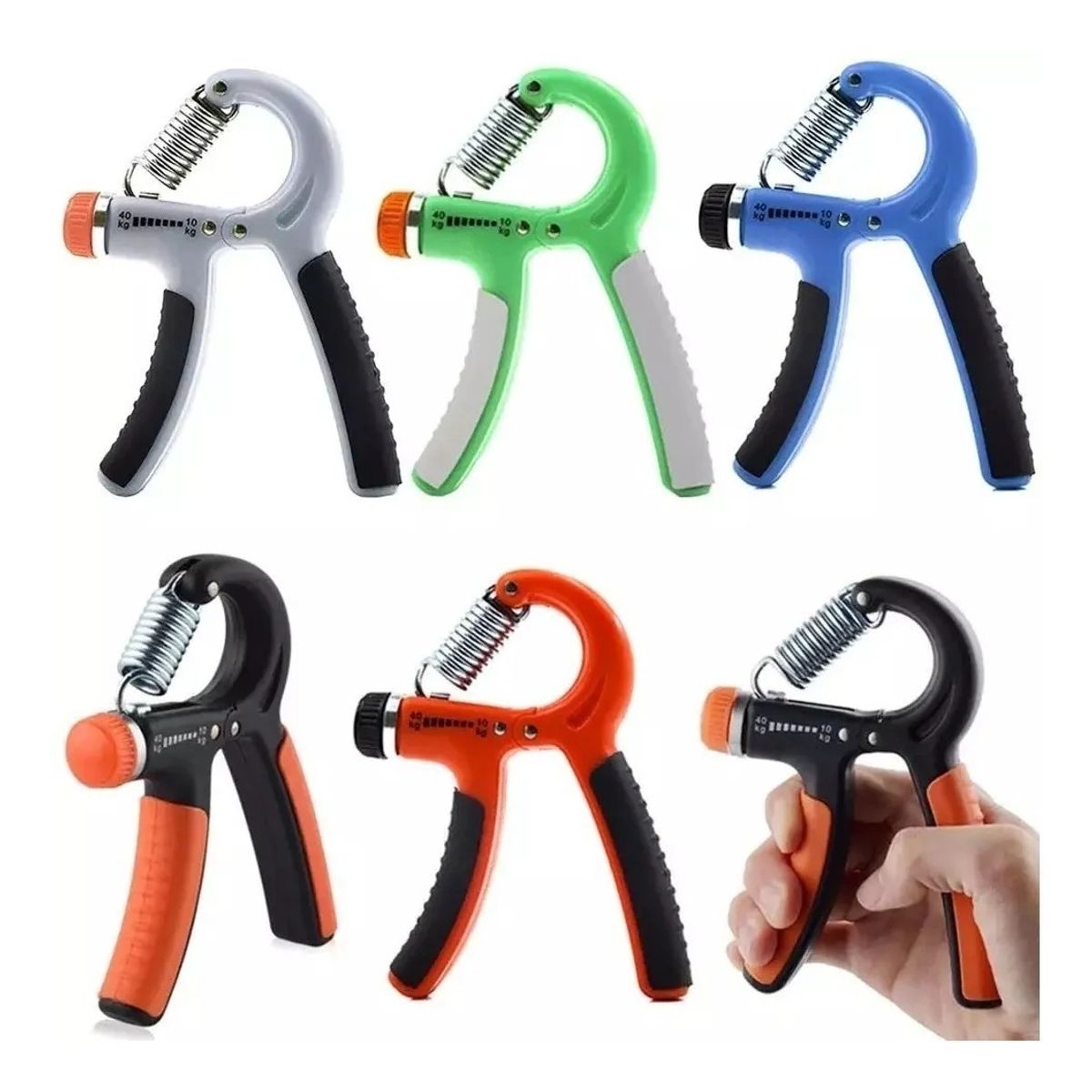 GENERICO - Hand Grip Pro Regulable Fitness Muñeca 10-40kg  237058 Color Azar-237058 C110 C19