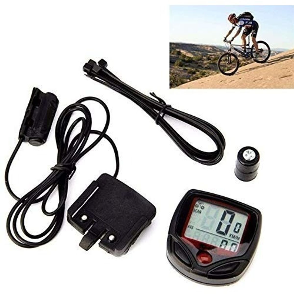 GENERICO - Ciclocomputador Velocimetro Inalambrico Bicicleta Odometro Color Negro - 265013