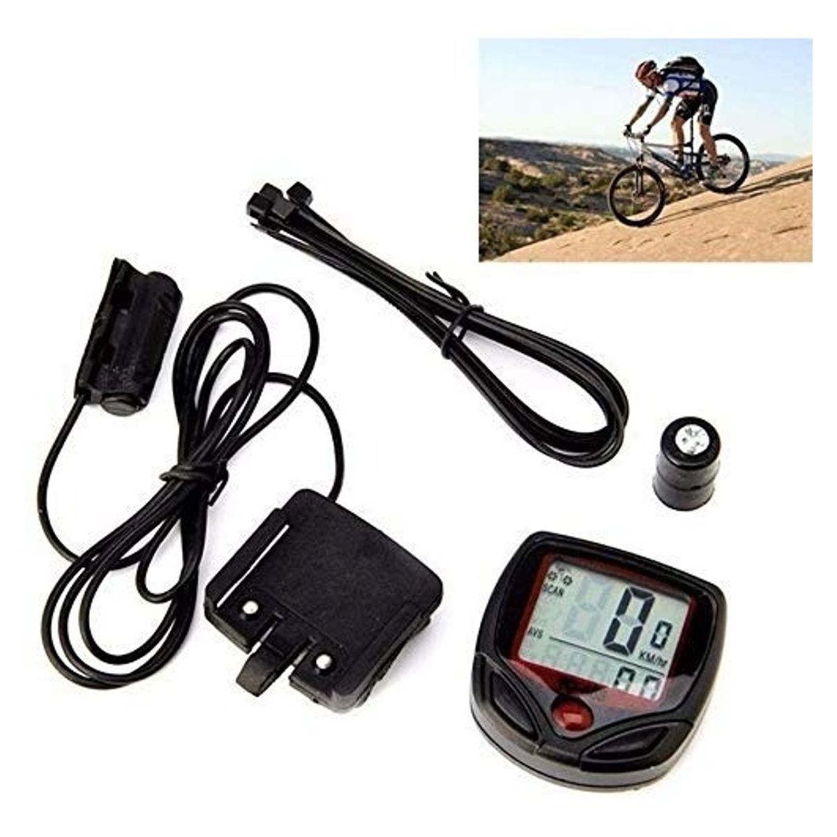 GENERICO - Ciclocomputador Velocimetro Inalambrico Bicicleta Odometro Color Negro - 265013