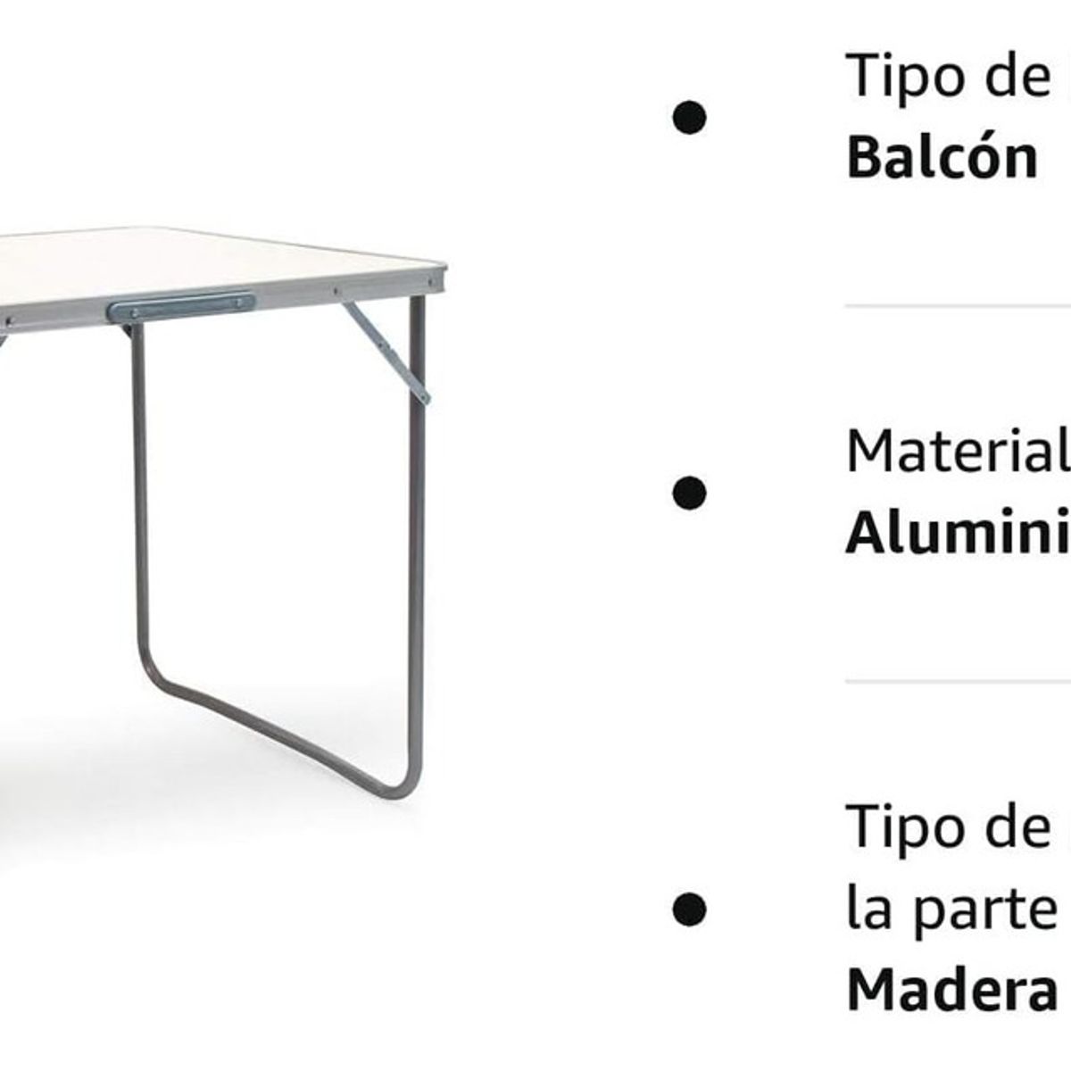 GENERICO - Mesa Plegable Aluminio Portatil Camping 50cm X 70cm