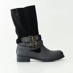 GIANI DAFIRENZE - Bota Cuero Mujer Filfil Negro