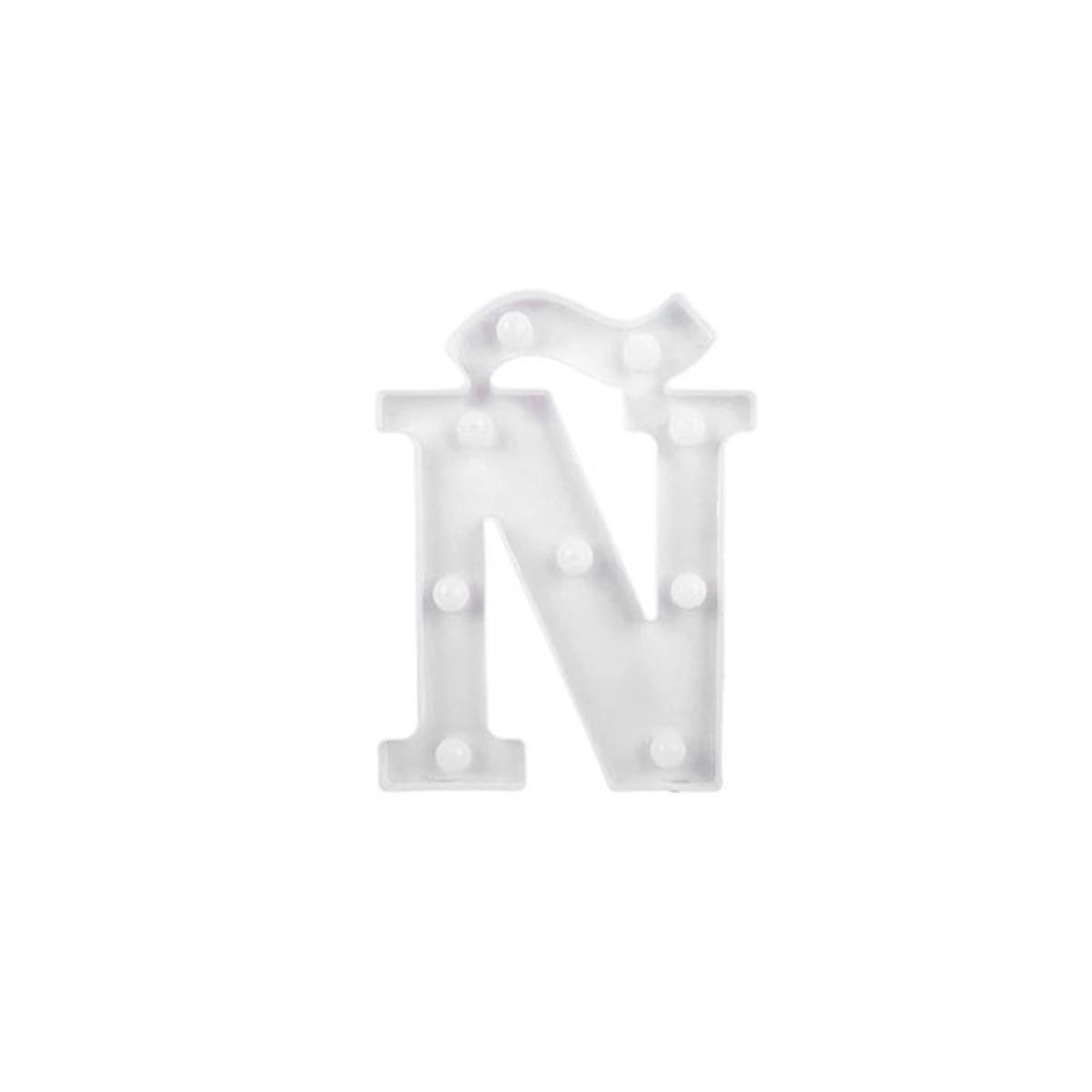 GENERICO - Letra con luz led Ñ blanco