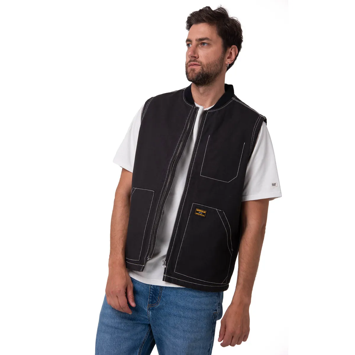 CAT - Chaqueta Sin Mangas Canvas Utility Negro CAT