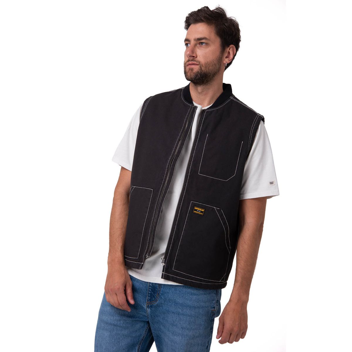 CAT - Chaqueta Sin Mangas Canvas Utility Negro CAT