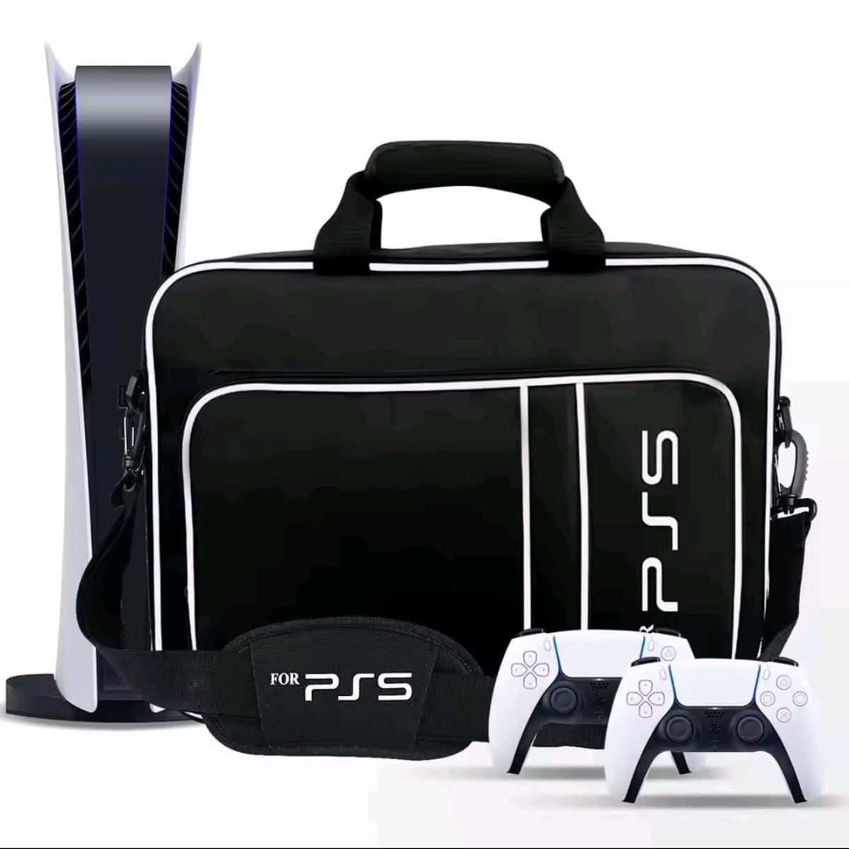 GENERICO - Mochila Bolsa de Almacenamiento Viaje y Transporte para Consola PS5 Juegos y Acceosrios