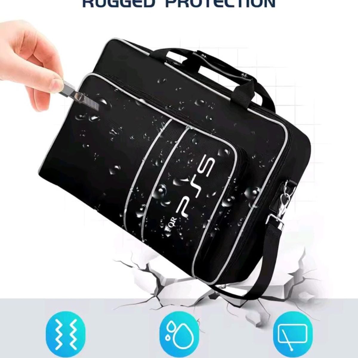 GENERICO - Mochila Bolsa de Almacenamiento Viaje y Transporte para Consola PS5 Juegos y Acceosrios
