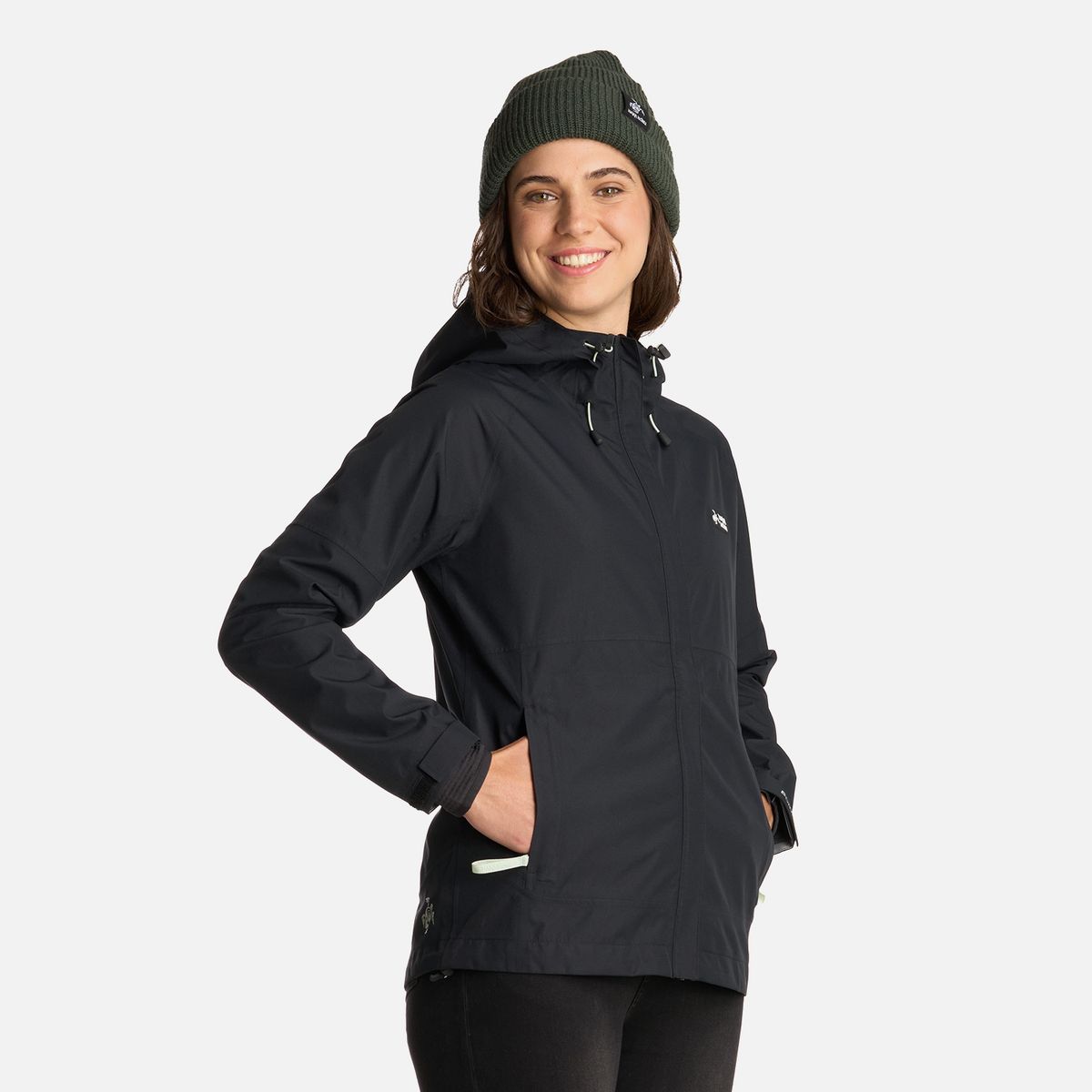 HAKA HONU - Chaqueta Mujer Viento Norte Negro Haka Honu