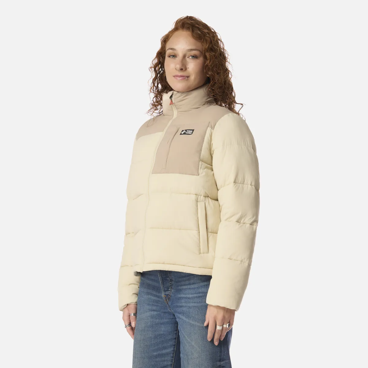 HAKA HONU - Chaqueta Mujer Aislada Taupe Haka Honu