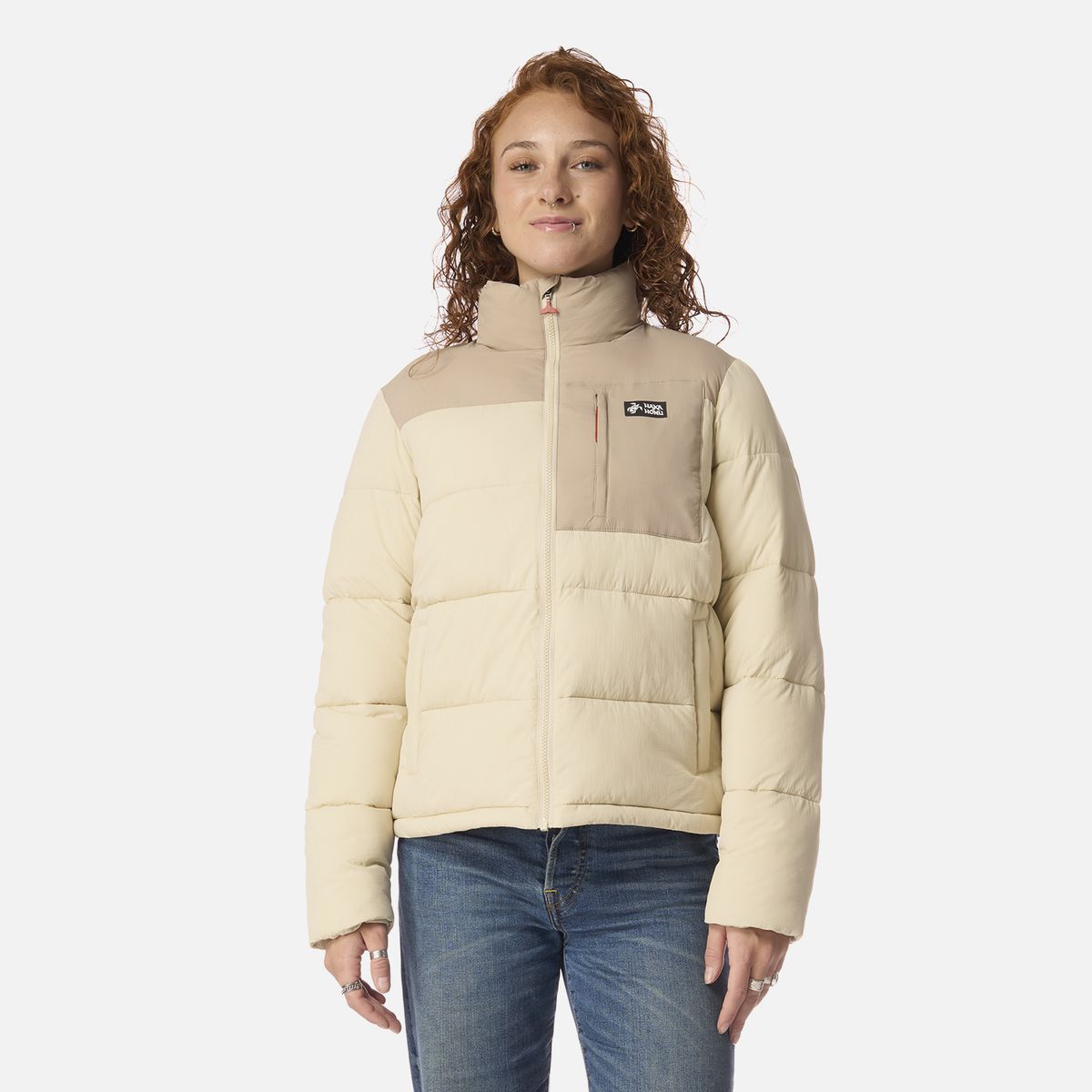 HAKA HONU - Chaqueta Mujer Aislada Taupe Haka Honu