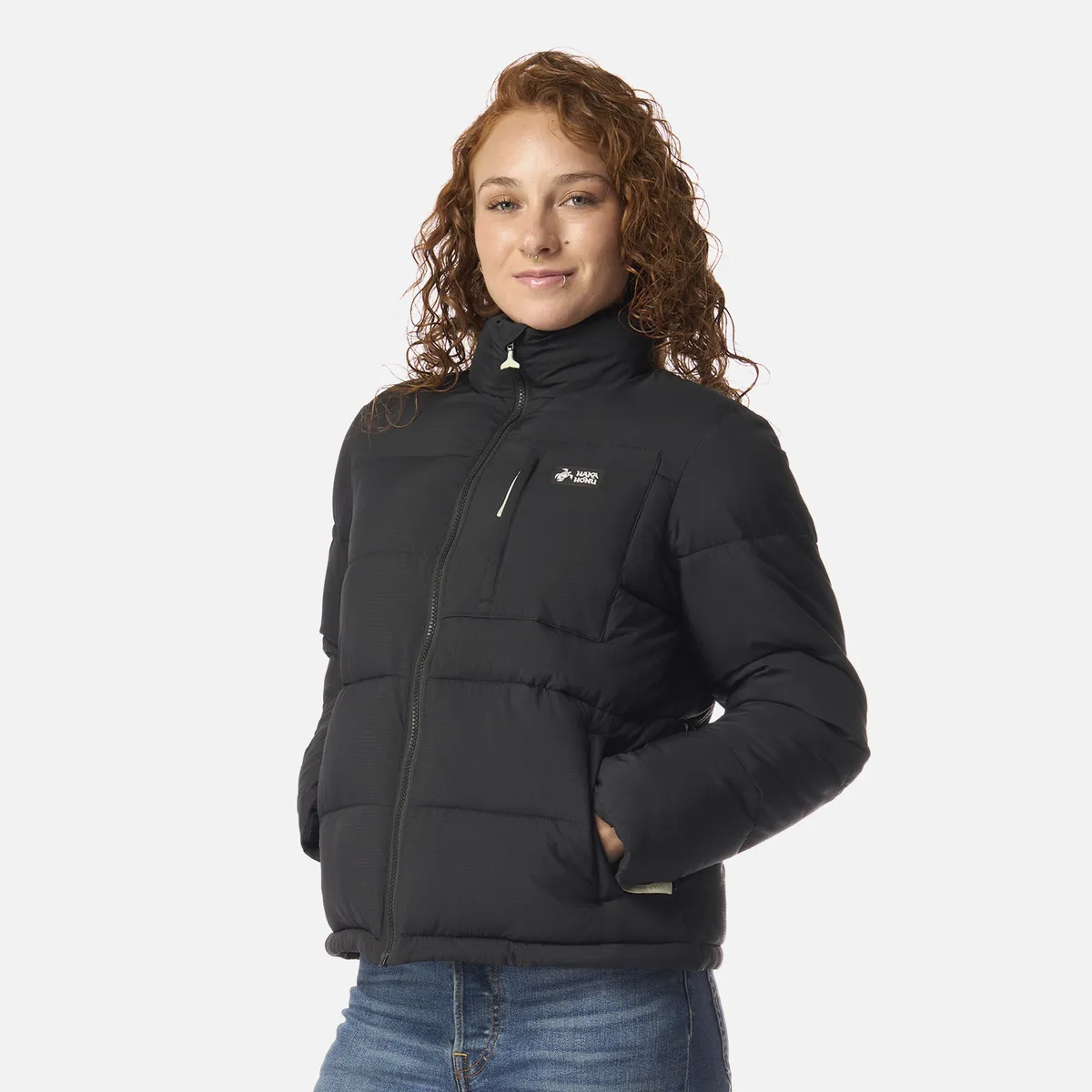 HAKA HONU - Chaqueta Mujer Aislada Negro Haka Honu