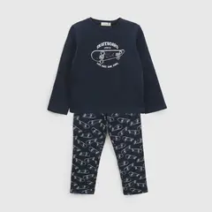 COLLOKY - Pijama Niño Manga Larga Azul