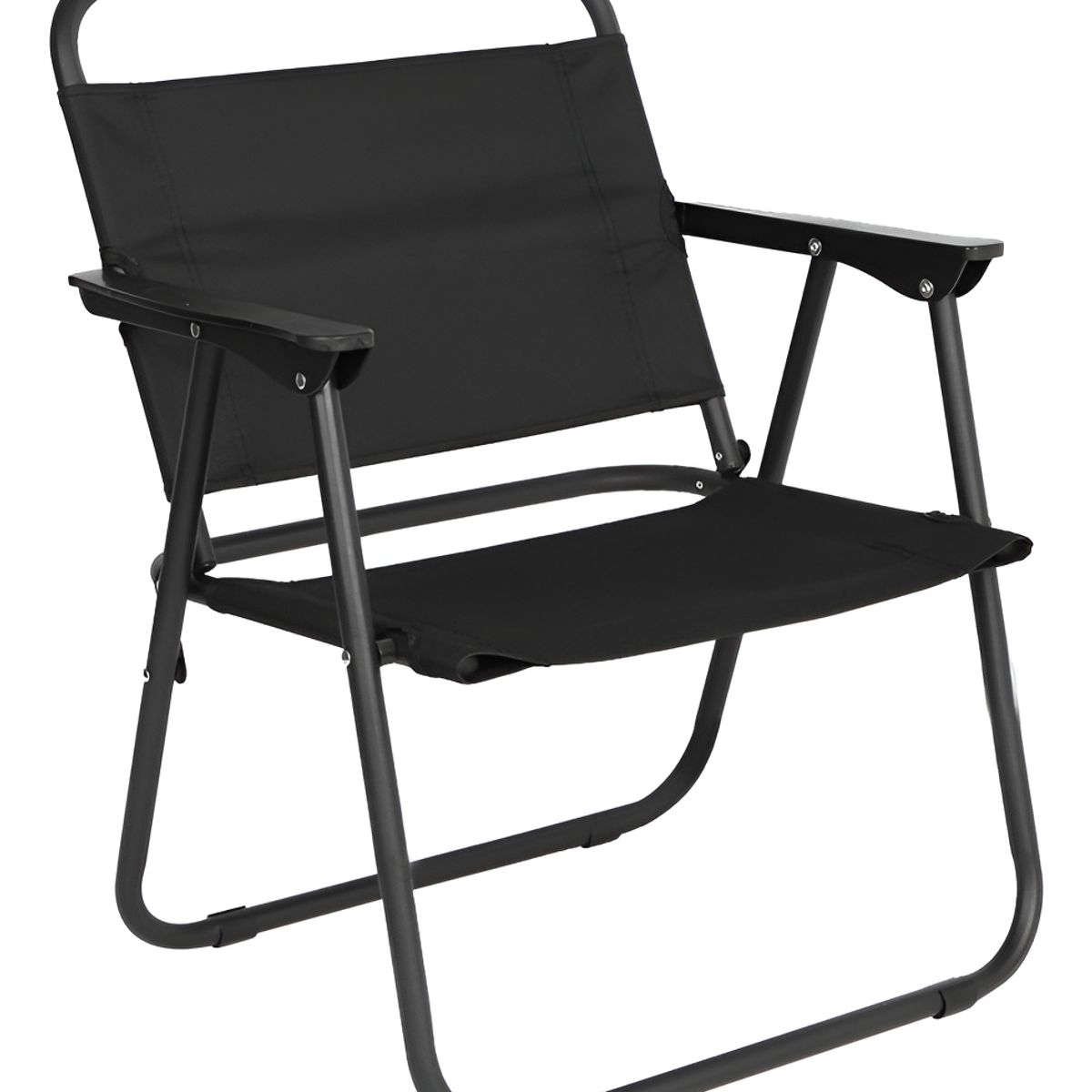 GENERICO - Silla Reforzada Plegable Portátil Para Camping Playa Picnic Color Negro
