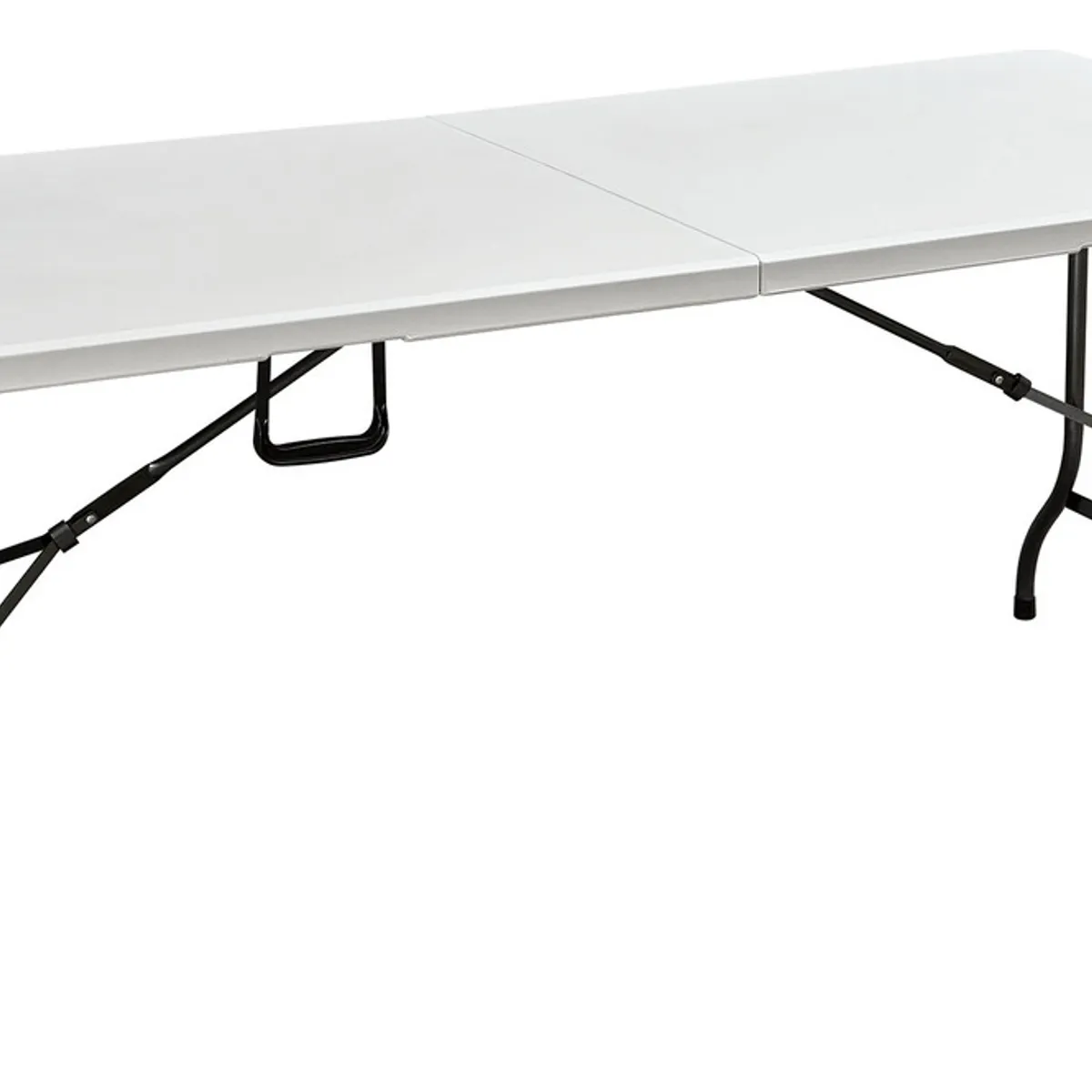 GENERICO - Mesa Plegable Solana 180cm Blanca PVC Jardín Camping 8 Personas