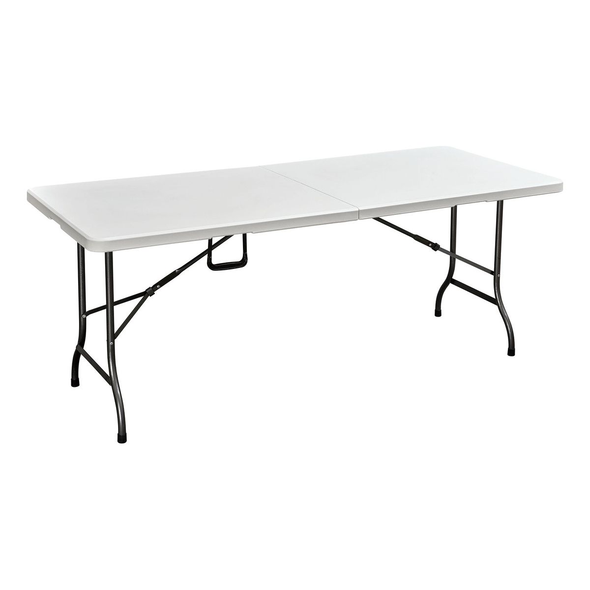 GENERICO - Mesa Plegable Solana 180cm Blanca PVC Jardín Camping 8 Personas