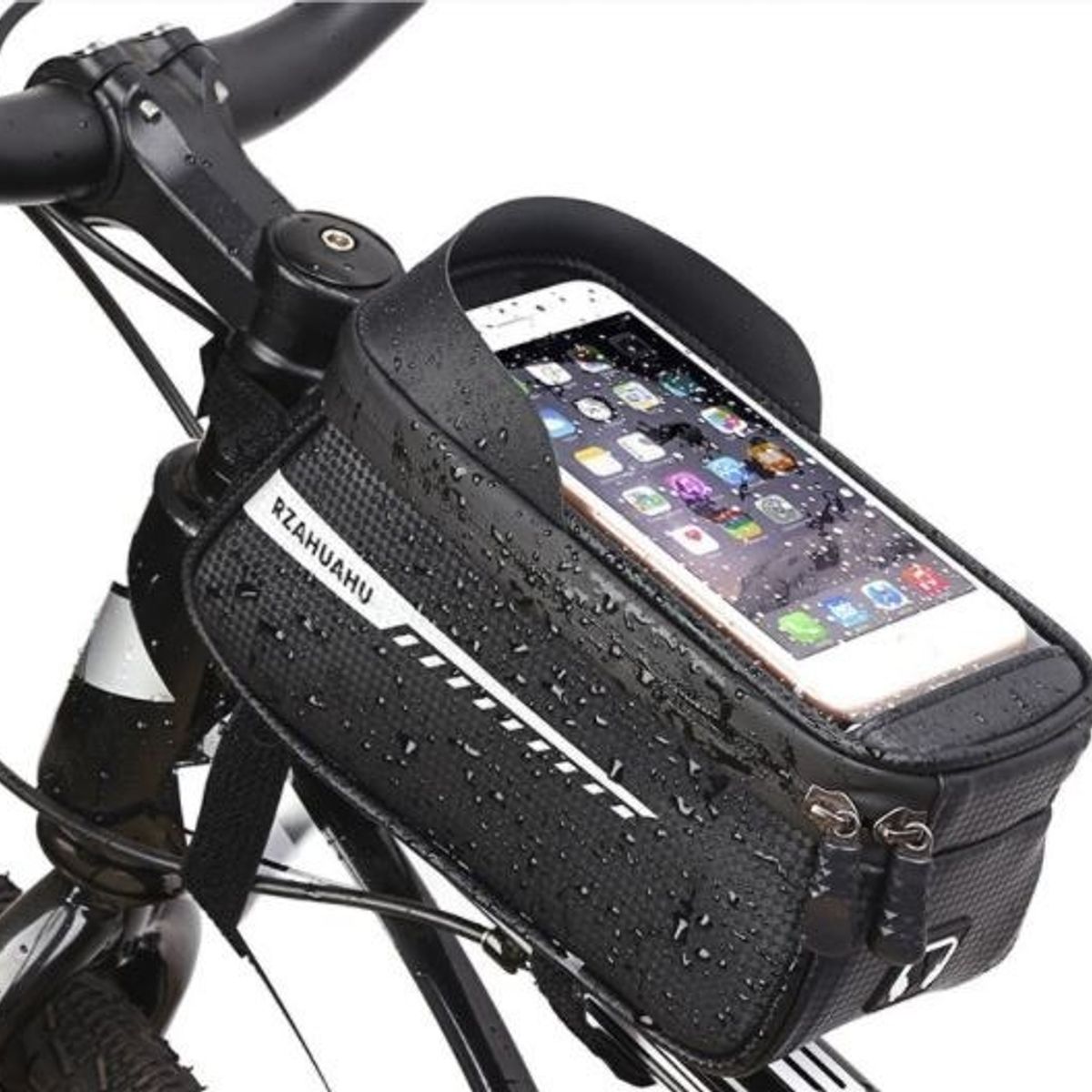 GENERICO - Bolso Porta Celular Para Bicicleta Impermeable Color Negro