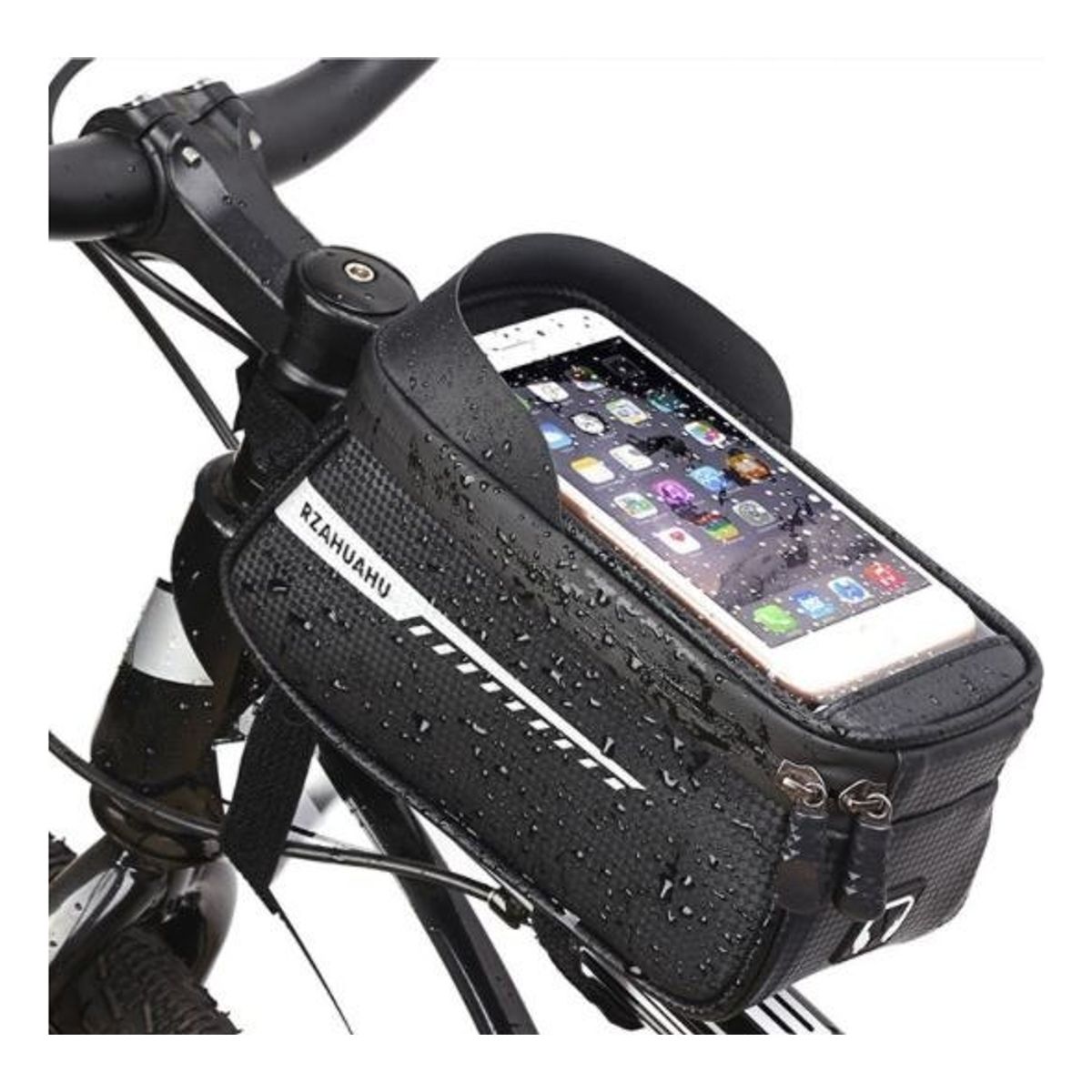 GENERICO - Bolso Porta Celular Para Bicicleta Impermeable Color Negro