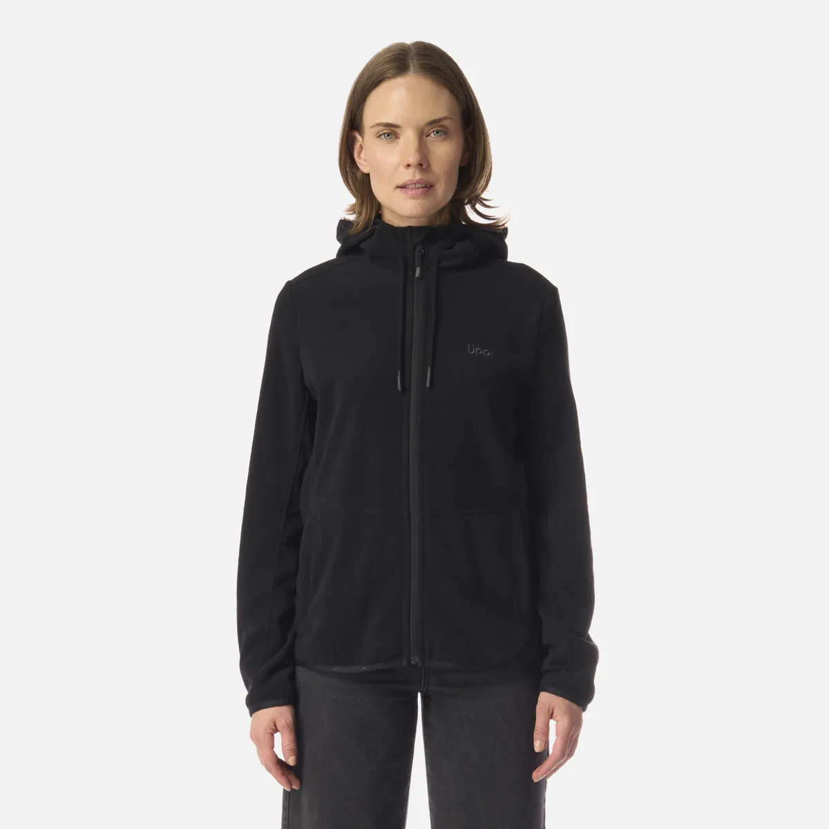 LIPPI - Polar Mujer Stripes Nano-F Full Zip Hoody Negro Lippi