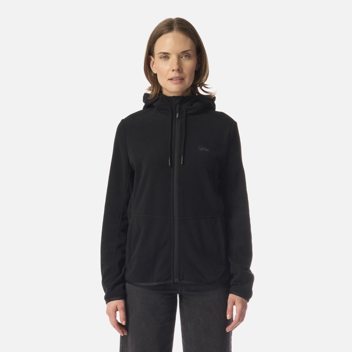 LIPPI - Polar Mujer Stripes Nano-F Full Zip Hoody Negro Lippi