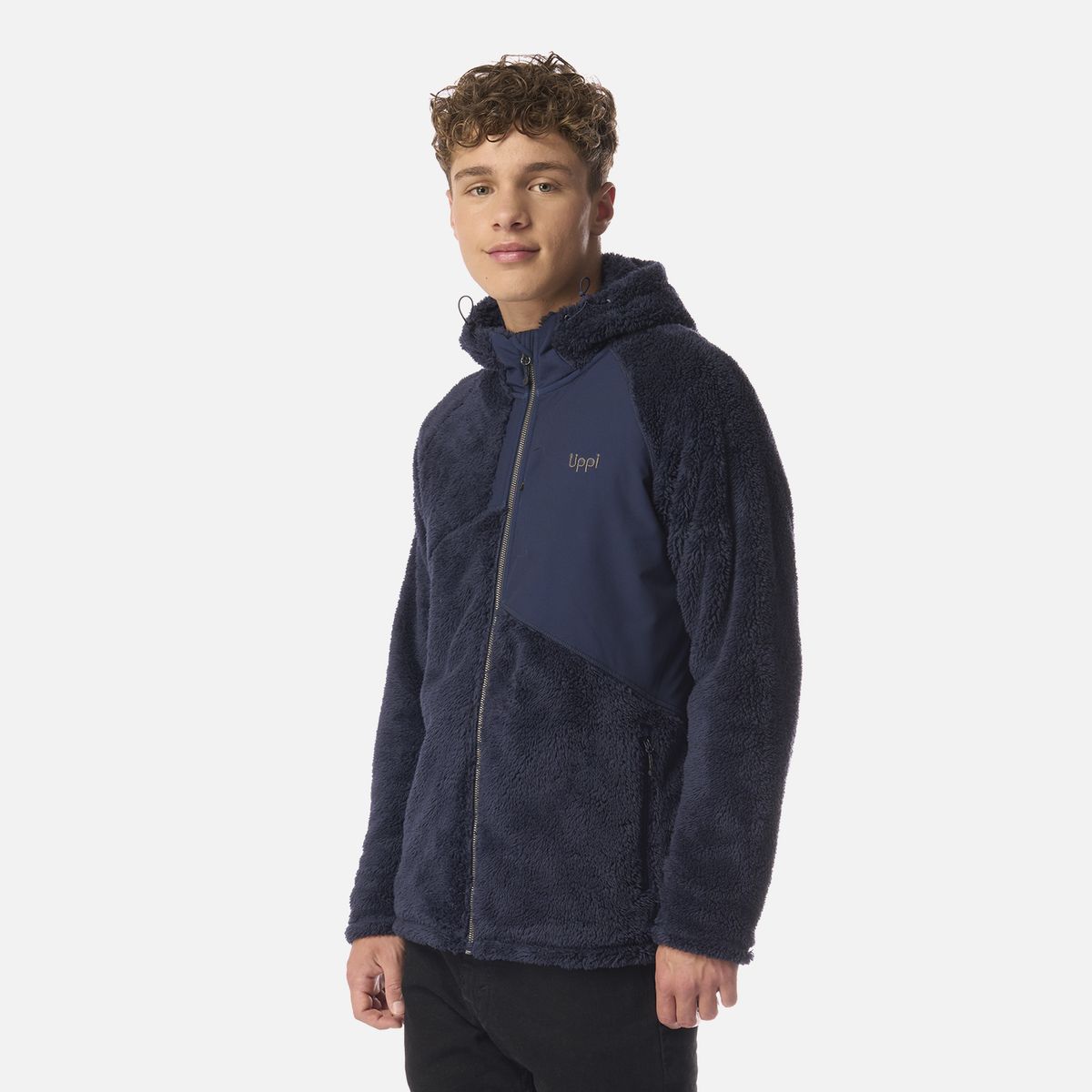 LIPPI - Polar Teen Boy Bear Shaggy-Pro Hoody Jacket Azul Marino Lippi
