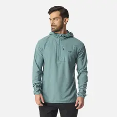 LIPPI - Polerón Hombre Jacaranda Nano-F 1/4 Zip Hoody Petroleo Claro