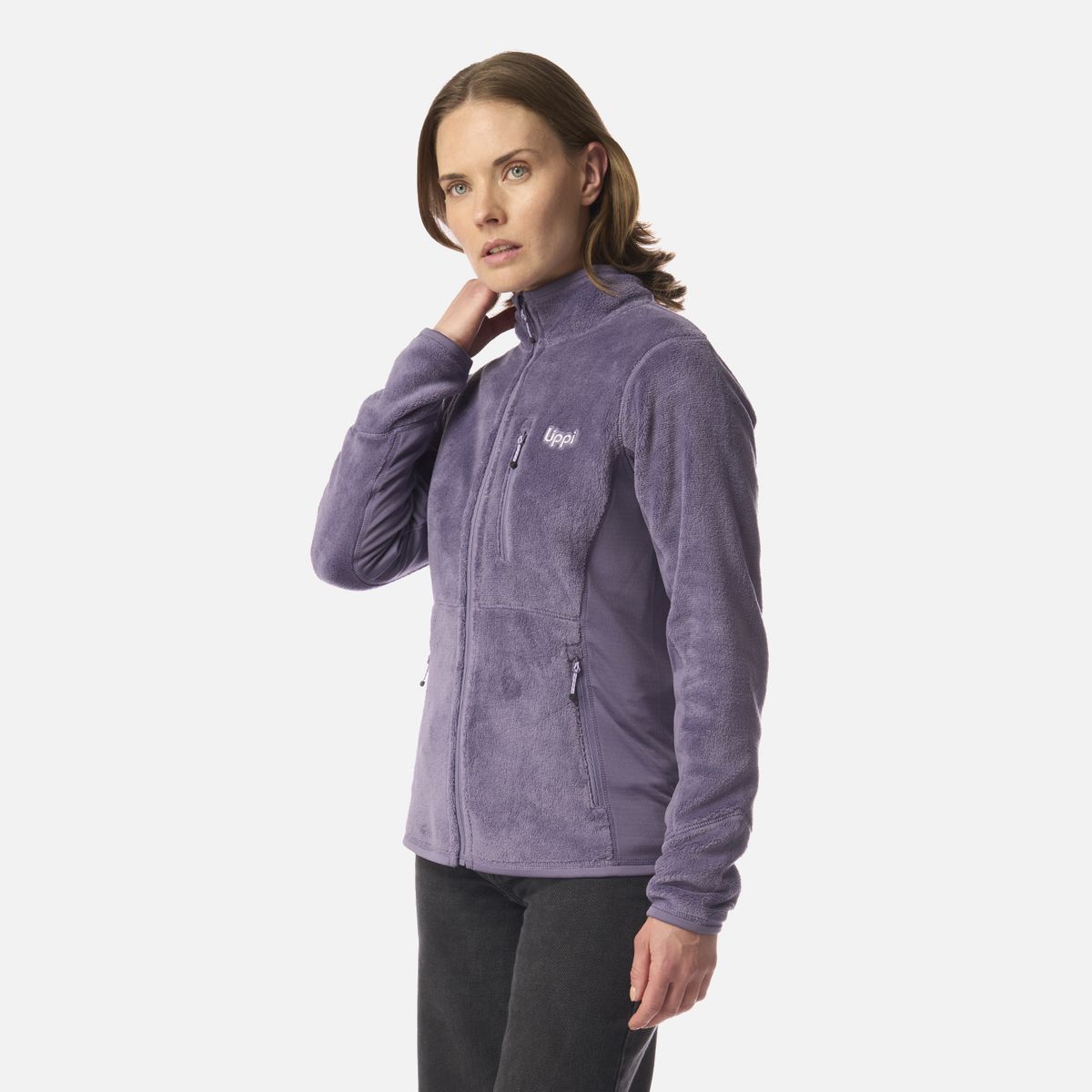 LIPPI - Polar Mujer Numan Shaggy-Pro Jacket Violeta Lippi