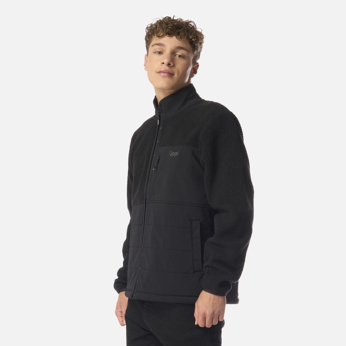LIPPI - Polar Teen Boy Glaciar Sherpa-Pro Jacket Negro Lippi