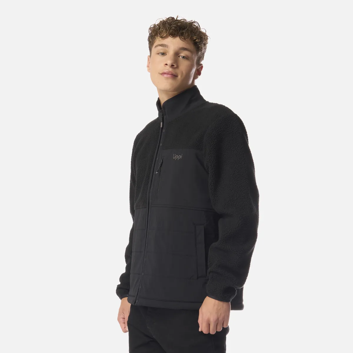 LIPPI - Polar Teen Boy Glaciar Sherpa-Pro Jacket Negro Lippi