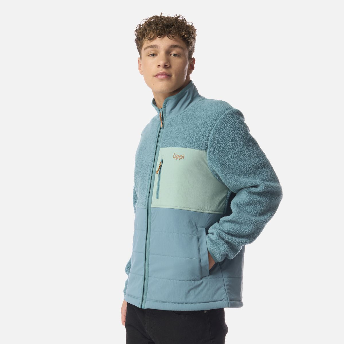 LIPPI - Polar Teen Boy Glaciar Sherpa-Pro Jacket Petroleo Claro Lippi
