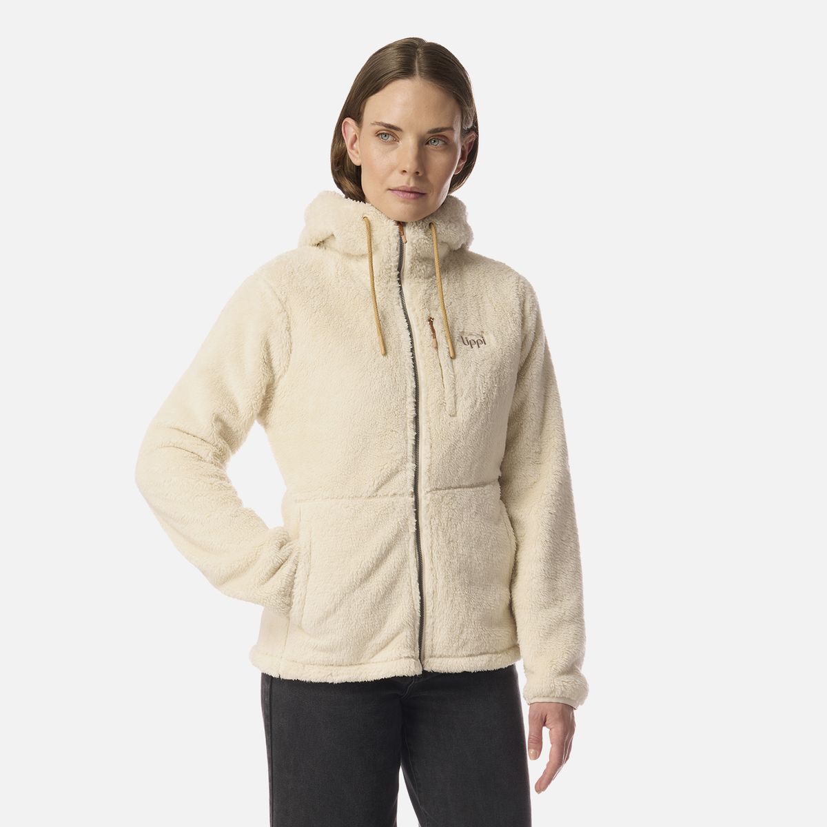 LIPPI - Polar Mujer Bear Shaggy-Pro Hoody Jacket Beige Lippi