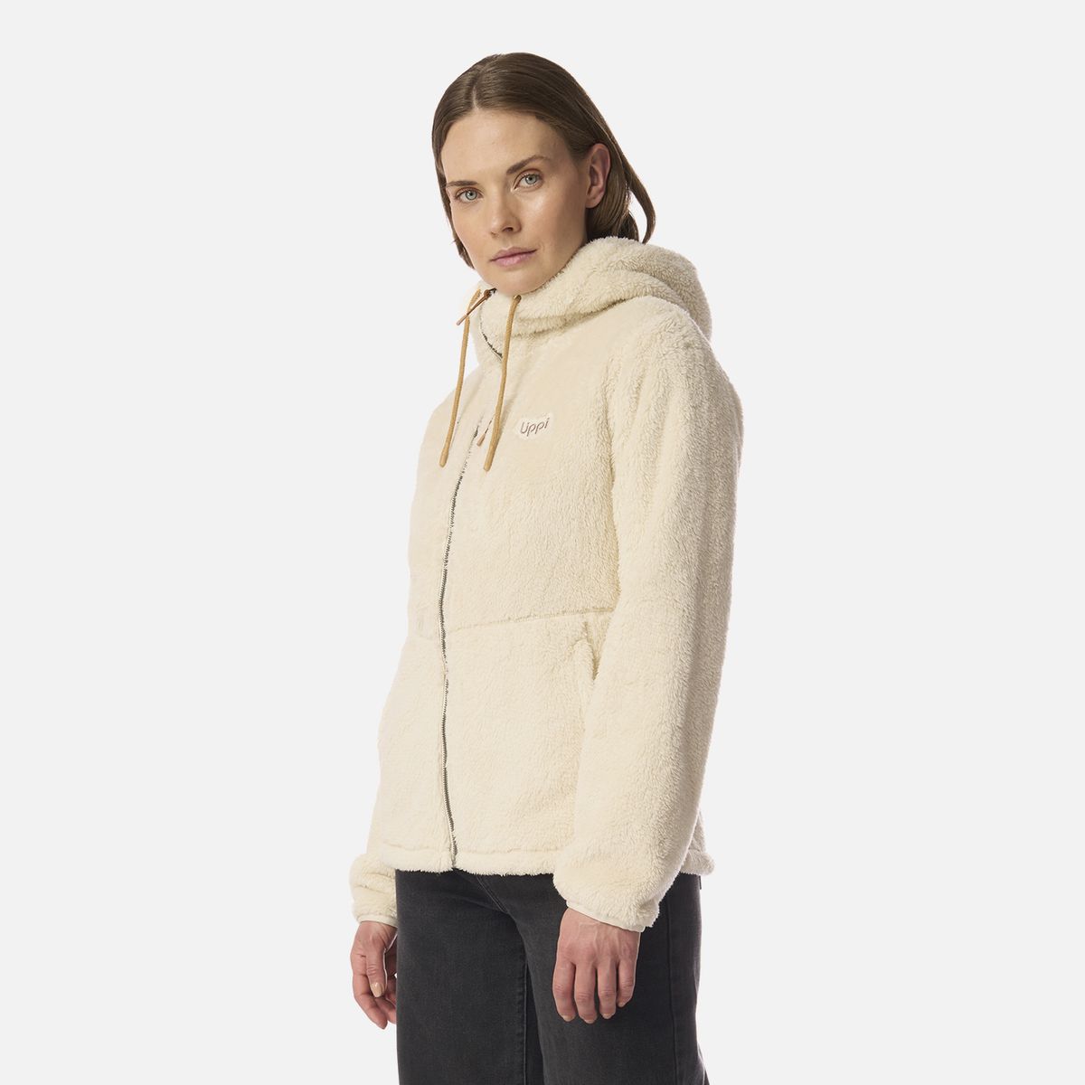 LIPPI - Polar Mujer Bear Shaggy-Pro Hoody Jacket Beige Lippi