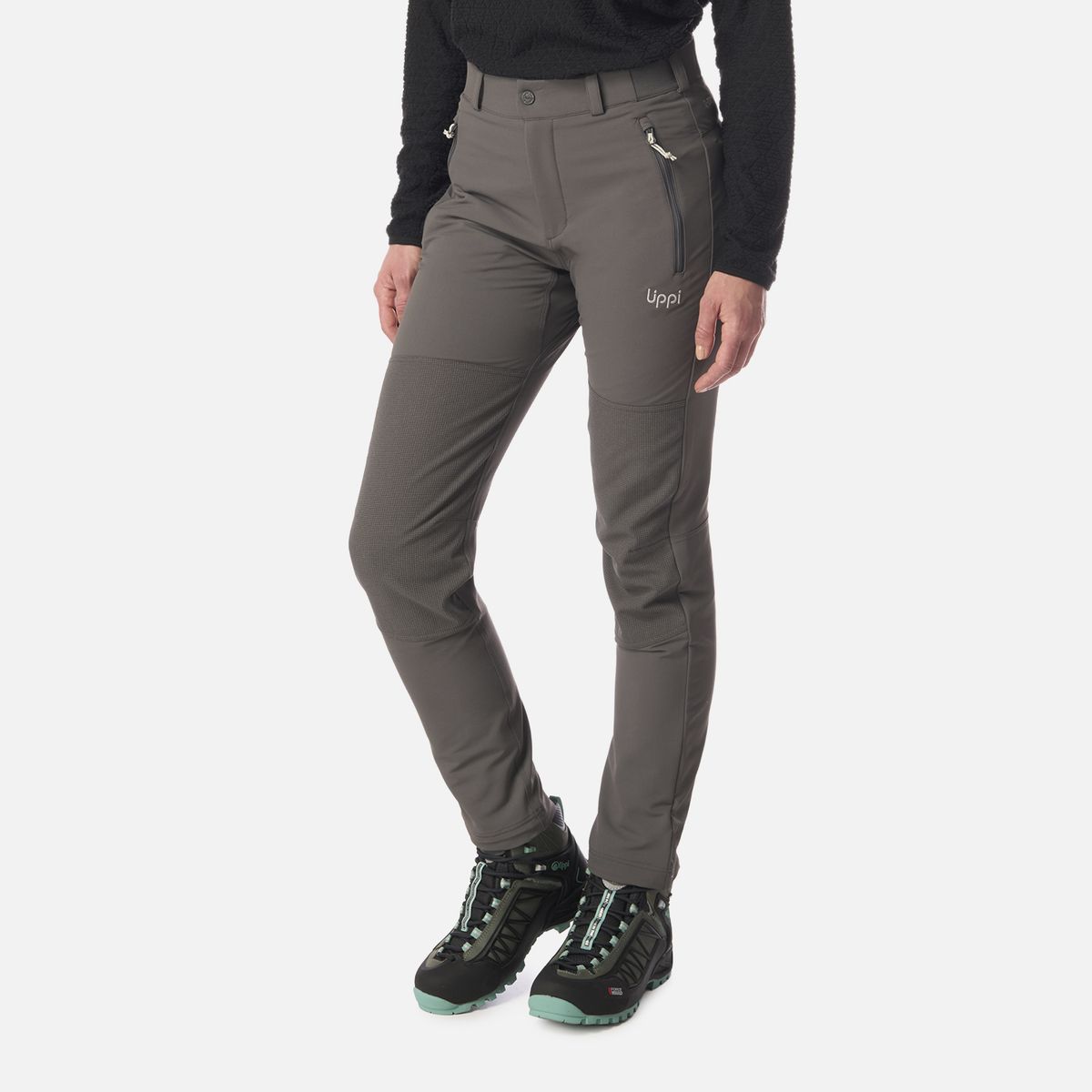 LIPPI - Pantalón Mujer Shelter Softshell Pants Gris Medio Lippi